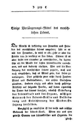 Einige Verlängerungs-Mittel des menschlichen Lebens