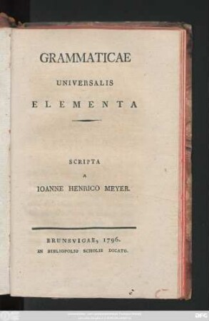 Grammaticae Universalis Elementa