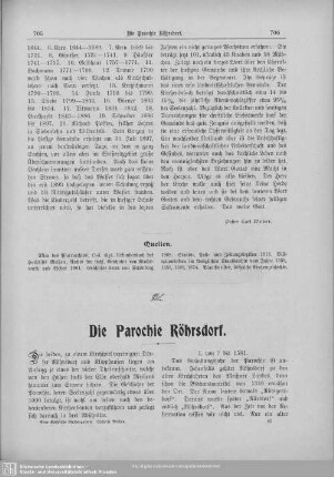Die Parochie Röhrsdorf