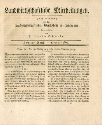 Zweiter Band. - October 1827.
