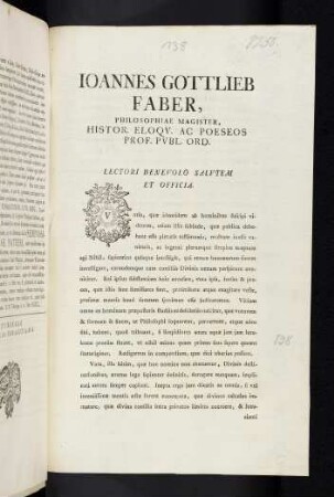 Ioannes Gottlieb Faber, ...