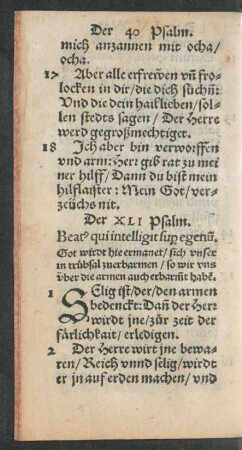 Der XLI Psalm. - Der L Psalm.