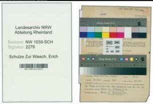 Entnazifizierung Erich Schulze Zur Wiesch , geb. 13.09.1904 (Landesoberverwaltungsrat)
