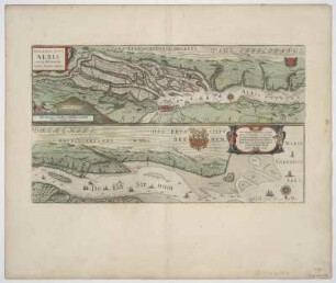 Karte der Unterelbe, 1:160 000, Kupferstich, 1628
