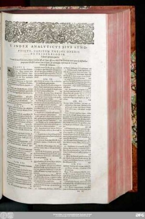 I. Index Analyticus Sive Synopticus, Capitum Totius Operis De Tribus Elohim.