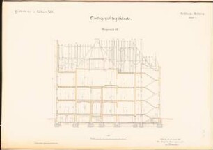 Amtsgericht und Gefängnis, Lublinitz: Längsschnitt 1:100