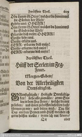 Zwölffter Theil. Hülff der Seelen im Feg-Feuer