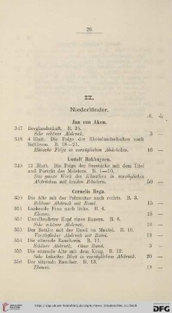 II. Niederländer (Nr. 347 - 708)