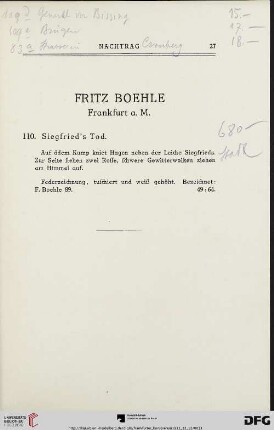 Nachtrag (Nr. 110)