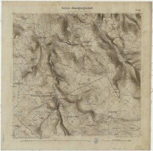 Section Johanngeorgenstadt aus: Topographische Karte (Äquidistantenkarte) Sachsen