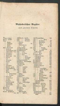 Alphabetisches Register des zweiten Theils.