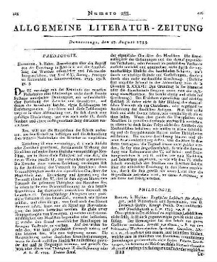 Köring, K. W.: Bemerkungen über den Begriff von der Erziehung in Rücksicht auf die Beurtheilung des Werthes öffentlicher und Privaterziehungsanstalten. Hannover: Hahn 1795