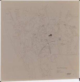 Evangelische Kirche, Borgholzhausen Außenanlage: Lageplan des Ortskerns 1:1000