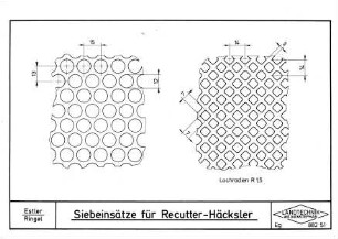 Siebeinsätze für Recutter-Häcksler