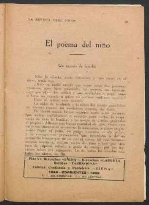 El poema del niño : secreto de familia