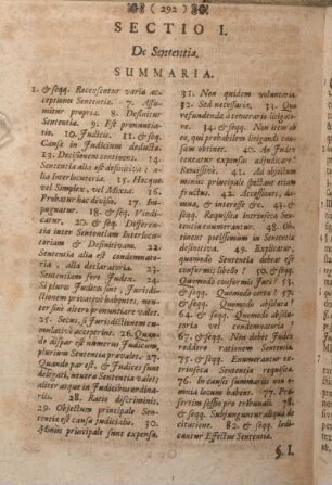 Sectio I. De Sententia.