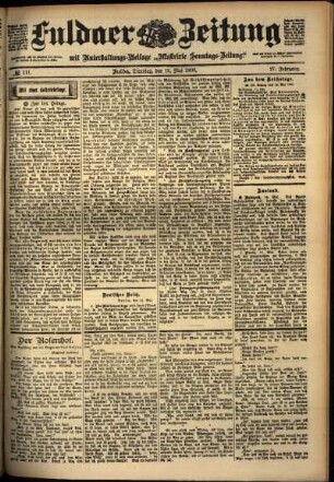 Ausgabe vom Dienstag, den 15. Mai 1900.
