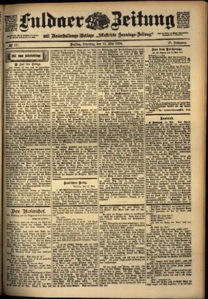 Ausgabe vom Dienstag, den 15. Mai 1900.