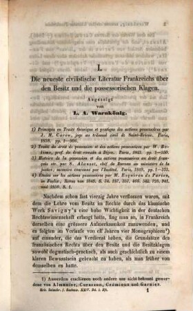 Kritische Zeitschrift für Rechtswissenschaft und Gesetzgebung des Auslandes. 24. 1852