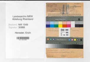 Entnazifizierung Erich Henssler , geb. 08.04.1905 (Flugleiter)