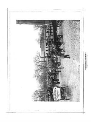 Schloßbrauerei Schöneberg. Abfahrt der Brauereiwagen