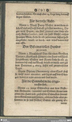Für die Sennadern, die eingelauffen sind