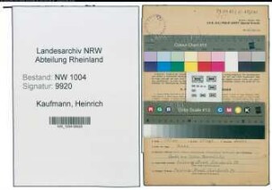 Entnazifizierung Heinrich Kaufmann , geb. 21.09.1904 (Postschaffner)