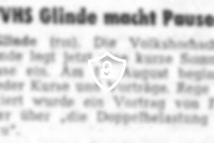 VHS Glinde macht Pause