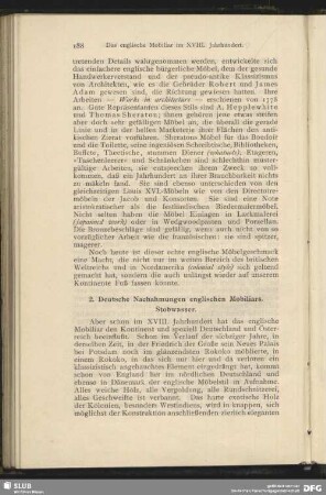 2. Deutsche Nachahmungen englischen Mobiliars - Stobwasser