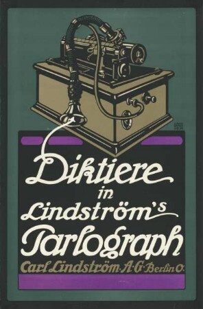 Diktiere in Lindström's Parlograph Carl Lindström AG Berlin
