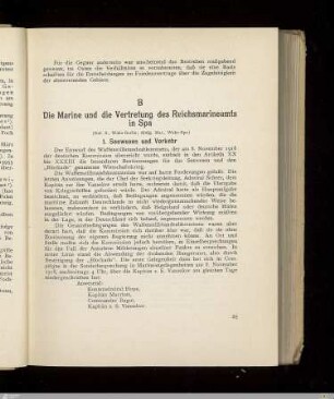 1. Seewesen und Verkehr