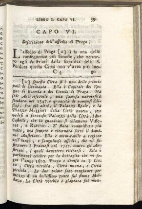 Capo VI. Descrizione dell assedio di Praga.