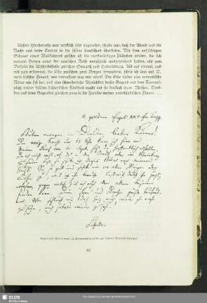 [Schillers Brief vom 12. September 1785 an seinen Freund Körner]