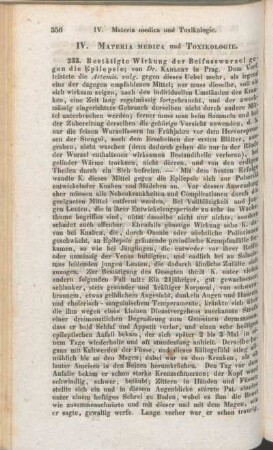 IV. Materia medica und Toxikologie.
