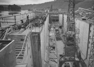 Doppelschleuse Hofen/Neckar im Bau