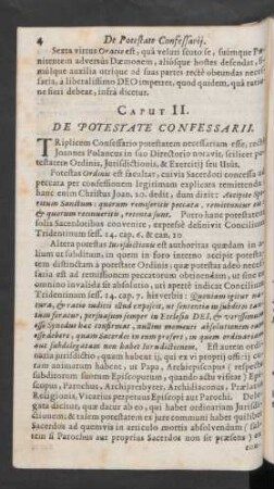 Caput II. De Potestate Confessarii.