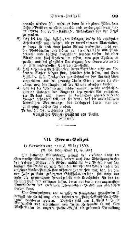 VII. Strom-Polizei