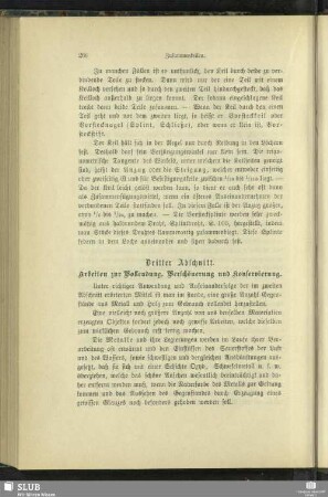 Dritter Abschnitt. Arbeiten zur Vollendung, Verschönerung und Konservierung
