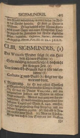 CLIII. Sigismundus. (a)