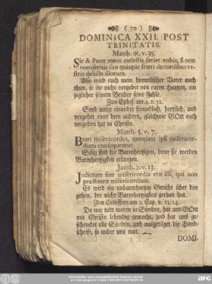 Dominica XXII. Post Trinitatis.