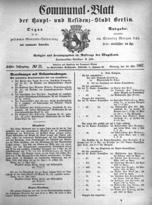 1867,21: No. 21, 26. Mai 1867