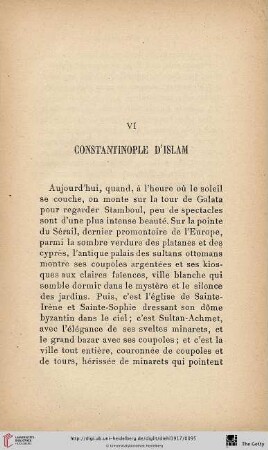 VI. Constantinople d'Islam
