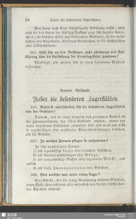 Neunter Abschnitt. Ueber die besonderen Lagerstätten
