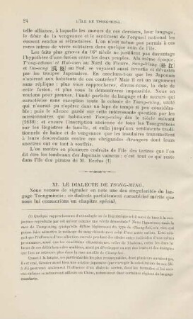 XI. Le dialecte de Tsong-ming