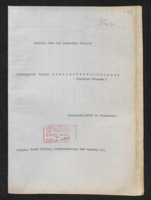 1931/32: Bericht über das Schuljahr ... - 1931/32