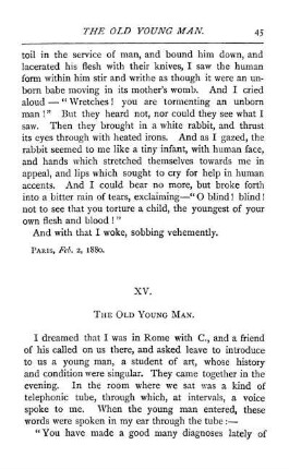 XV. The Old Young Man