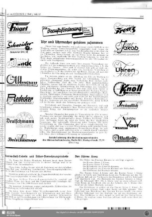 Uhr und Uhrmacher gehören zusammen