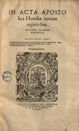 In acta apostolica homiliae centum viginti duae ...