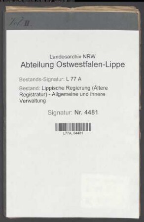 Wrasenmeister zu Silixen und der damit vereinigte Teil der Wrasenmeisterei Bösingfeld, Bd. 2