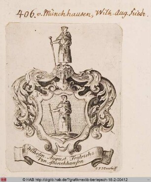 Wappen des Wilhelm August Friedrich von Münchhausen